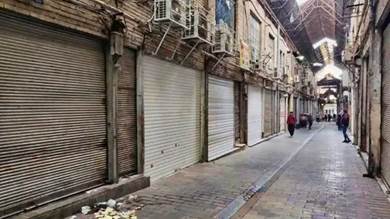 تم إغلاق المتاجر في طهران بعد الاحتجاجات الأخيرة في نوفمبر 